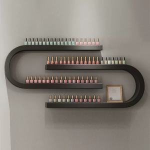 Zxm Nail Salon <b>Shelf</b> Wall Hanging Mental Storage <b>Shelf</b> <b>Gold</b> Nail Polish Display Rack - Product Image 5
