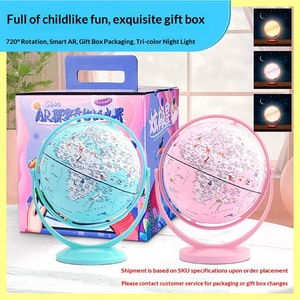 Wholesale <strong>Childrens</strong> Holiday Gift AR-Interactive <strong>Globe</strong> Lighting Geography Teaching Ornament Middle School Students Metal - Product Image 2
