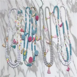 Fashion Decoration Mobile Phone Chain Accessories Men And Women Can Use Color Bead Tassel Chain Phone Strap