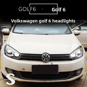 Phare LED modifié 12V OLIVER pour VW <span class=keywords><strong>Golf</strong></span> 6 avec <span class=keywords><strong>feux</strong></span> de jour bleus à commande tactile et clignotants séquentiels - Product Image 2