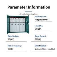 HONGBIAN XGN15-12 12kV Unidad Principal de Anillo Metálico (RMU) con Aislamiento de Gas SF6, Armario de Distribución Interior de Alta Tensión IP30, Tamaño Personalizable