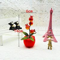 Arbre fruitier artificiel en pot, bonsaï décoratif, plante ornementale festive pour salon, table à manger, aménagement de scène de Noël