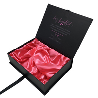 Boîte d'emballage personnalisée en soie pour produits, boîte cadeau pour perruques, lingerie, sous-vêtements doublés de satin, maillots de bain, pyjamas, boîte rigide pour bikini