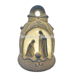 Gốm Giáng Sinh Nhà Giáng Sinh Ornament Set/Tôn Giáo Ornament