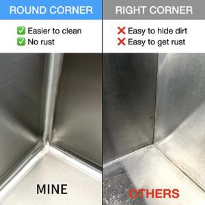 50 بوصة حوض غسيل للكلاب من الفولاذ المقاوم للصدأ احترافي للحيوانات الأليفة لتوفير المساحة والسعة الكبيرة لاستخدام الحمام والحيوانات الأليفة للاستحمام - Product Image 4