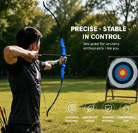 Arc Recurve CS Double Flèche pour Tir à l'Arc en Plein Air Compétitif, Poids de Tirage 20-40 Lbs, Arc Lune