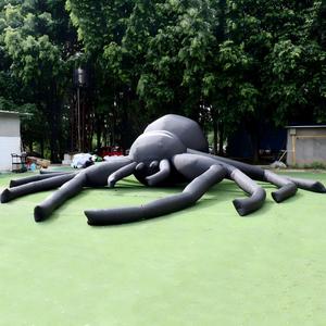 Araña Inflable Negra Gigante para Halloween, Araña Inflable Espeluznante para Decoración de Paredes de Centros Comerciales con Temática de Terror - Product Image 6