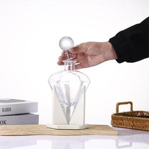 Customized Transparent <strong>Special</strong> Shaped Empty Bottle, Suitable for Brandy, <strong>Gin</strong>, Rum, Vodka, Tequila, with Glass Stopper - Product Image 2