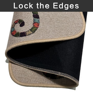 Jute tapis style pastoral vacances décoration tapis nouvel an paillasson père noël arbre vieil homme tapis d'entrée tapis de coureur tapis pour couloir - Product Image 4