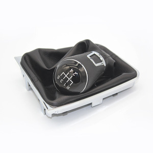 Volkswagen Passat B6 Gear <b>Shift</b> <b>Knob</b> Leather Cover 6 Speed Ergonomic Design Car Accessory - Product Image 2