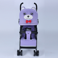 Poussette bébé portable de luxe en lin 2 en 1 0-36 mois Conception pliable Chat/Lapin Prix bas Poussette bébé Multi-positions inclinables