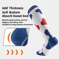 Chaussettes de compression montantes personnalisées en gros, rembourrées, anti-humidité, athlétiques, unisexe, pour le ski, en vrac, OEM