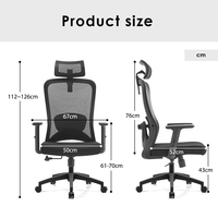 Chaise de bureau en maille réglable en hauteur en Chine Chaise pivotante réglable Bureau exécutif Designer Équipement de bureau