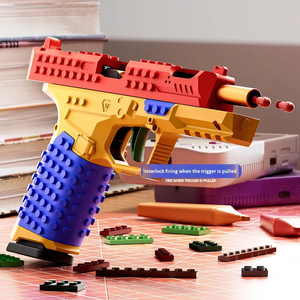 Giocattolo di Costruzione Fai-da-Te, Pistola SIG17 con Espulsione Automatica del Bossolo, Proiettili Morbidi <span class=keywords><strong>in</strong></span> Plastica per Bambini - Product Image 5