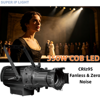 Projecteur LED linéaire à profil pour studio, théâtre et spectacle, 400W (350W COB), silencieux, sans ventilateur, IP20, CRI95, avec boîtier en aluminium et variateur linéaire