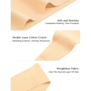 Lot de 5 culottes string sans couture pour femme, taille basse, confort optimal, pour la gym et l'entraînement - Product Image 5