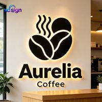 Panneau d'affichage personnalisé en acrylique 3D rétroéclairé par LED pour bureau, restaurant, maison, mariage, avec télécommande, transformateur enfichable, enseigne commerciale
