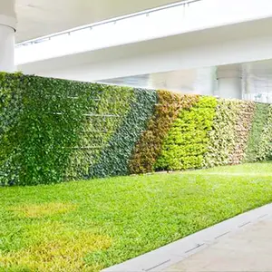 WPC Erweiterbarer Garten Kunst plastik Lorbeer Blätter Gitter Bambus Panel Buchsbaum Matte Ivy Privacy Zaun Zaun Hecke