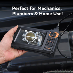 4.3" 1920P HD Industrial Borescope Camera 8mm IP67 <b>Waterproof</b> 8 Adjustable LEDs 50FT Semi-Rigid Snake <b>Cable</b> ES04A - Product Image 4