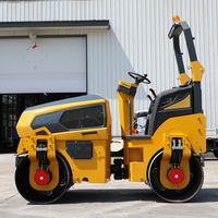 Nouvelle rouleuse vibrante à double tambour Sinoreal SR1200 de 3 tonnes, moteur diesel Euro 5 EPA CE avec pompe pour le nivellement en travaux routiers