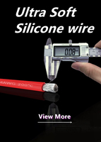Câble en silicone haute température 10 AWG 8 AWG 6 AWG 4 AWG 2 AWG, fil de cuivre en silicone pour batterie de voiture et moteur