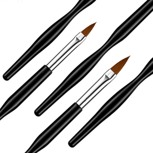 Private Label Thick Gel Nail Art Brush <b>Set</b> Plastic Handle Nylon Hair Builder Gel Painting Tool Salon Use Gel Nail Brush <b>Set</b> - Product Image 3