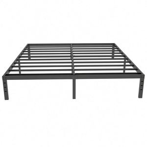 WEKIS Modern <b>Double</b> <b>Bed</b> Frame Headboard <b>Folding</b> Durable Stainless Steel Metal Frame for Bedroom Apartment Hospital - Product Image 4