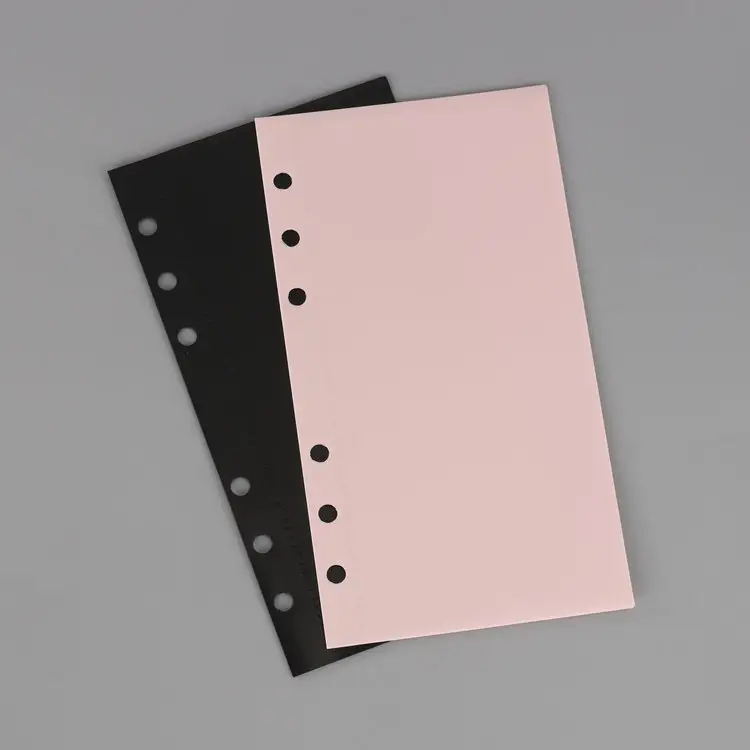 New Product Hot Sale Durable 6 Holes A6 Black pink Luxury Frosted PP Envelope Budget Binder Wallet Envelope