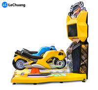 Nouvelle Machine de Jeu Interactif de Course de Moto pour Enfants, Construction en Métal, Plastique et Acrylique, pour Intérieur, en Anglais