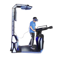 Plateforme de simulation de mouvement VR en position debout pour jeu de tir et de chasse au Gatling Gun 9D VR en gros pour l'intérieur