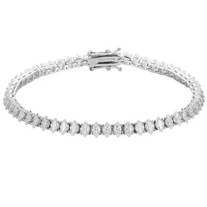 Nueva Colección de Pulseras de Moissanita VVS, Pulseras de <span class=keywords><strong>Tenis</strong></span> de Plata 925 con Incrustaciones de Moissanita Ovalada Corte Esmeralda <span class=keywords><strong>para</strong></span> Hombre y <span class=keywords><strong>Mujer</strong></span> - Product Image 5