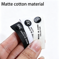 Étiquettes de taille en ruban de soie de luxe haut de gamme, imprimées à pliage central, pour sacs de vêtements et robes