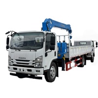 Grue montée sur camion de fabrication chinoise, 4 tonnes, flèche télescopique, mobile, hydraulique, avec châssis Isuzu