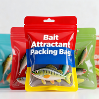 Sacs d'appâts de pêche en PE transparents thermoscellés avec impression personnalisée, vente en gros, résistants à l'humidité, emballage de leurres robuste