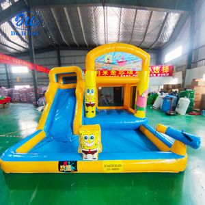 Trampoline gonflable extérieur transfrontalier pour enfants toboggan carré sac vilain extérieur grand château gonflable décrochage carré - Product Image 2