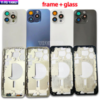 Vente en gros – Coque arrière en verre de qualité AA 100 % avec cadre pour iPhone 15 Pro Max Plus 15Plus 15P – Verre OEM d'usine pour mobile