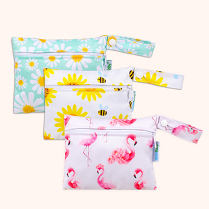 Nueva bolsa de mamás seca húmeda con patrón de impresión 18*15Cm bolsillo doble Mini ASA bolsa de separación húmeda y seca impermeable húmeda - Product Image 1