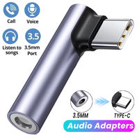 Adaptador de Sonido DAC de Alta Fidelidad de Aleación de Aluminio con Conector de Audio Tipo C a 3.5mm en Ángulo Recto, Compatible con Función de Micrófono