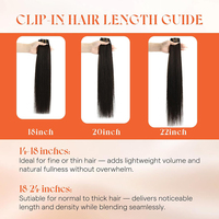 Extensions de cheveux humains à clipser, 100% Remy, lisses, invisibles, sans couture, pour femmes