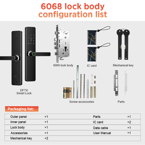Security TUYA WIFI Electronic <strong>Fingerprint</strong> Lock Remote Unlock Digital Card Key Cerradura Intelligente Tuya Smart Door Lock - Product Image 6