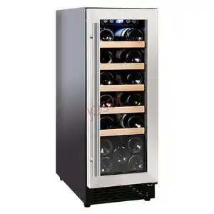 Vente en gros OEM Mini cave à vin Armoire de stockage Refroidisseur à vin en bois avec support de stockage pour 18/20 bouteilles