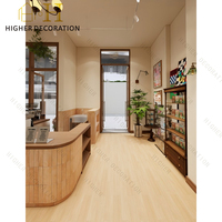 Vitrine d'exposition en bois avec éclairage LED personnalisé, vitrine haut de gamme pour café, pour boutique