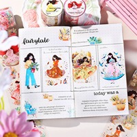 2M/Rouleau PET Tape Spring Diary Series Shell Light Girls Theme Handbook Loop Stickers