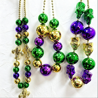 Colliers de perles en vrac pour le Mardi Gras, perles de fête en plastique colorées pour le carnaval, le festival de la Nouvelle-Orléans, la décoration des défilés