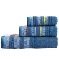 Ensemble de serviettes de bain 100% coton, pour le visage, style européen oriental, lot de 3 pièces, grande et petite taille, 50x90cm