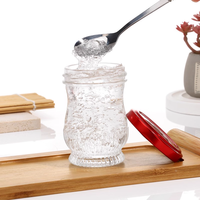Bouteilles en verre vides pour nid d'oiseau instantané frais, 50 ml, 75 ml, 100 ml, 150 ml, pots en verre pour confiture, miel, pudding avec couvercle métallique