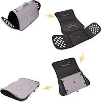 Sac à dos de transport pour animaux de compagnie, pliable, respirant, grande capacité, en tissu EVA, avec fermeture éclair, pour chiens et chats, laisse de sécurité pour les voyages