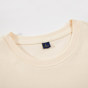 Men's Pure Cotton Crew Neck Sweatshirt L 320G Heavyweight Solid Color Loose Fit Breathable Casual Wear - Product Image 1