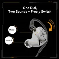Écouteurs intra-auriculaires OoopusX Op24 avec 2DD et 4BA, options de réglage ajustables, cordon métallique de 1,2 m, câble 2 broches de 3,5 mm