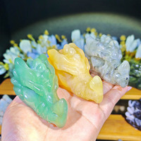Vente en gros de sculptures de dragon en cristal naturel, matériaux variés, statue artisanale, pierre énergétique, artisanat en cristal pour la décoration de la maison et les festivals